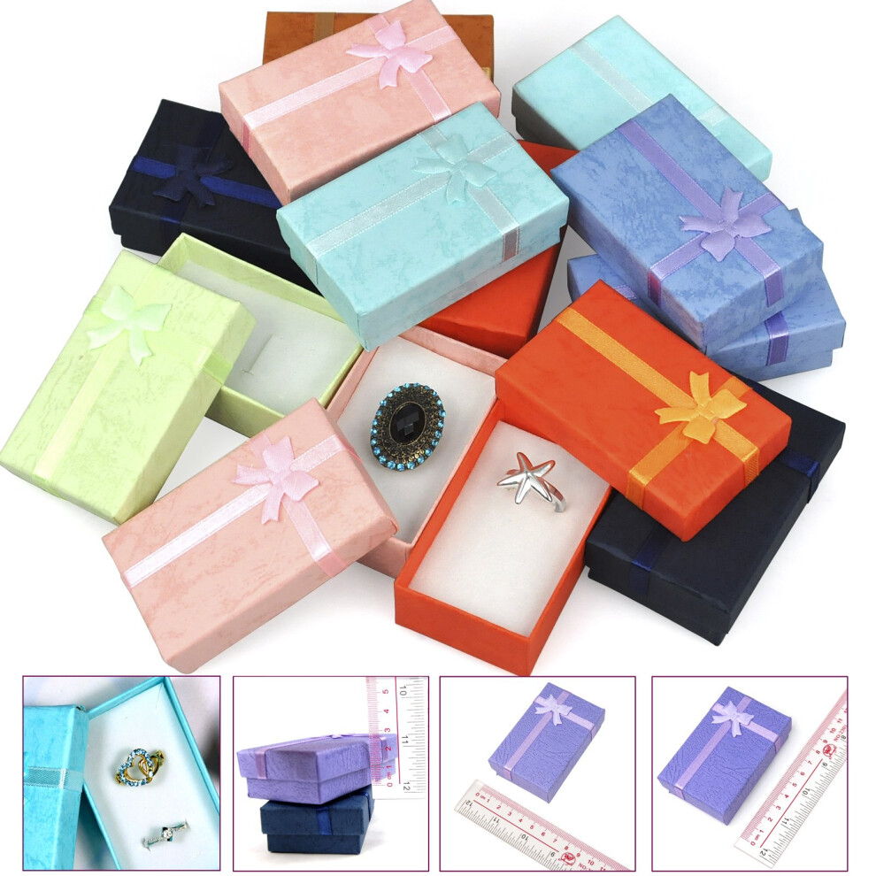 Trixes 12 x Luxury Rectangular Jewellery Gift Boxes | Presentation Box