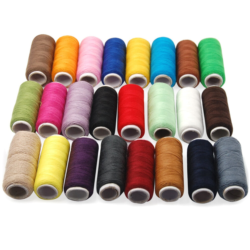 Trixes 24 x Assorted Colours Cotton Thread Sewing Reels