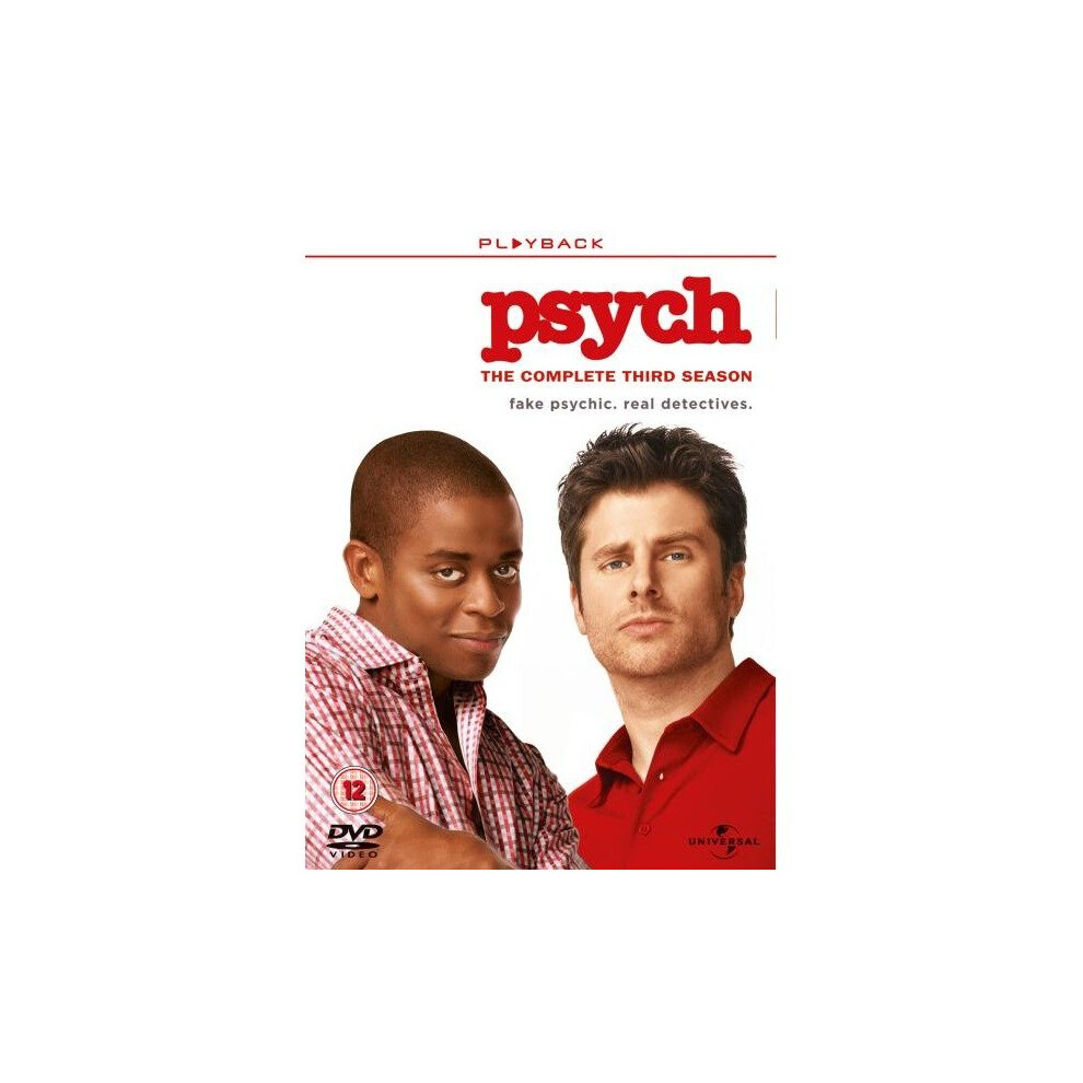 Universal Pictures Psych: Season 3 Dvd (2011) - Shawn Spencer & Gus Guster Solve Crimes, Deleted Scenes, Gag Reel & Video Commentaries