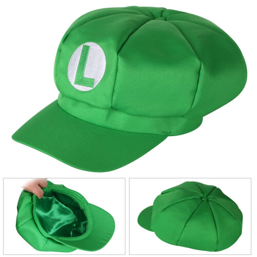 Trixes 2pc Mario & Luigi Hats | Video Game Theme Caps 2