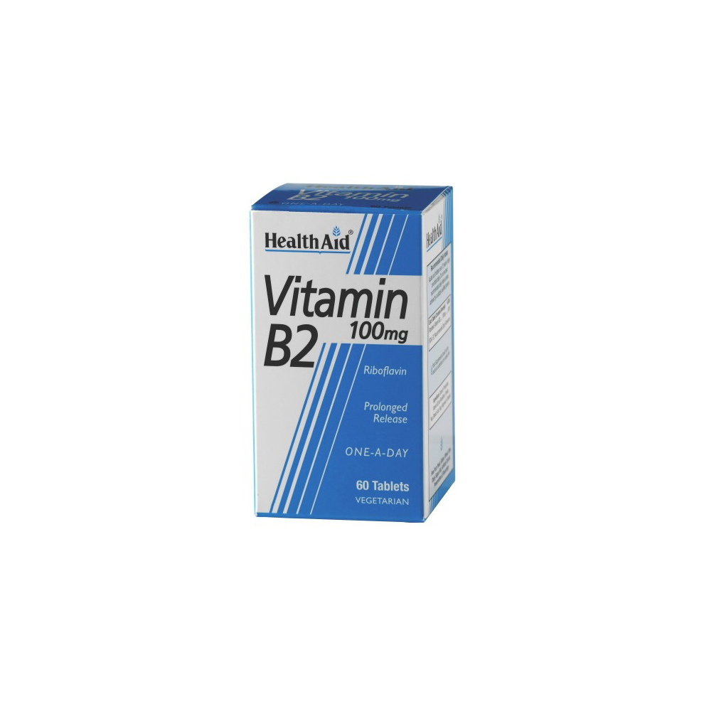 Health Aid Healthaid Vitamin B2 (Riboflavin) 100Mg - Prolonged Release Tablets 60'