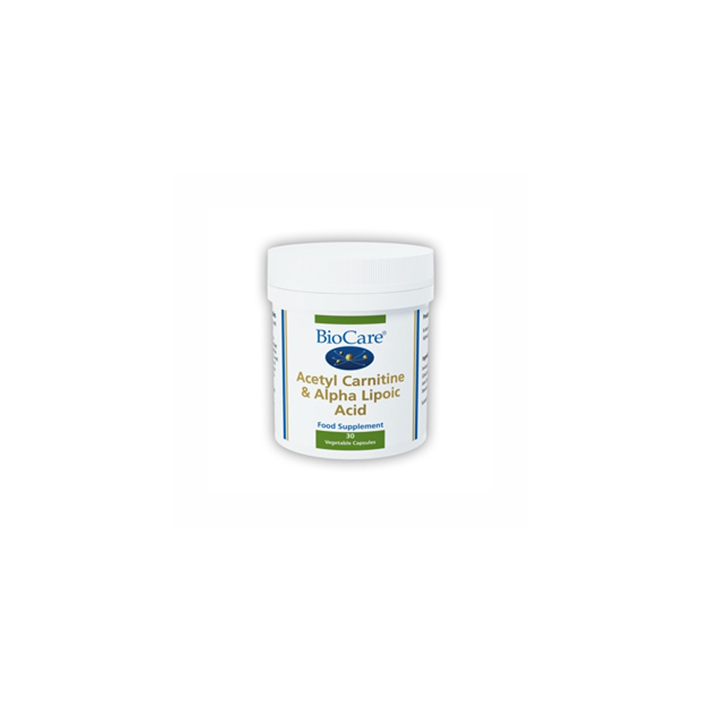 Biocare Acetyl Carnitine & Alpha Lipoic Acid 30 Capsules