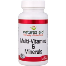 Natures Aid Multi-vitamins & Minerals (with Iron) 90 Capsules