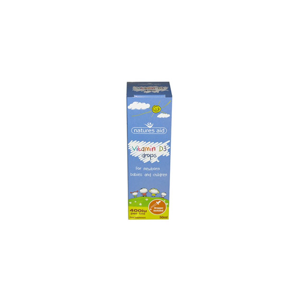 Natures Aid Vitamin D3 200iu Drops for Newborn Babies and Children