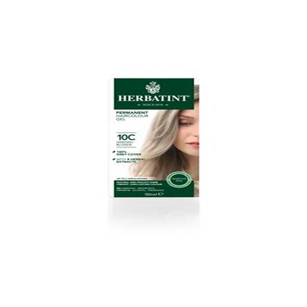 Herbatint Swedish Blonde 10C, 150Ml - Ammonia- And Alcohol-Free, Fragrance-Free, Gentle Permanent Vegan Hair Colour