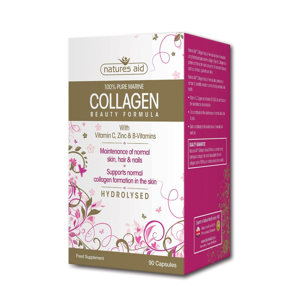 Natures Aid Collagen Beauty Formula (100% Pure Marine) 90 Capsules