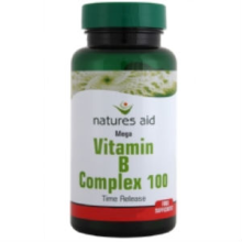 Natures Aid Mega Potency Vitamin B Complex 100mg Time-Release, 60 Tablets