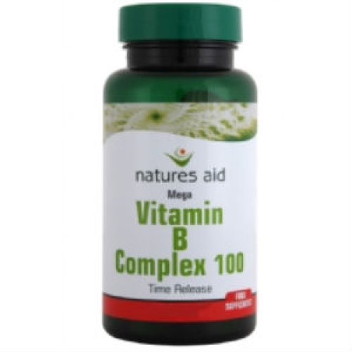 Natures Aid Natures Aid Mega Potency Vitamin B Complex 100mg Time-Release, 60 Tablets