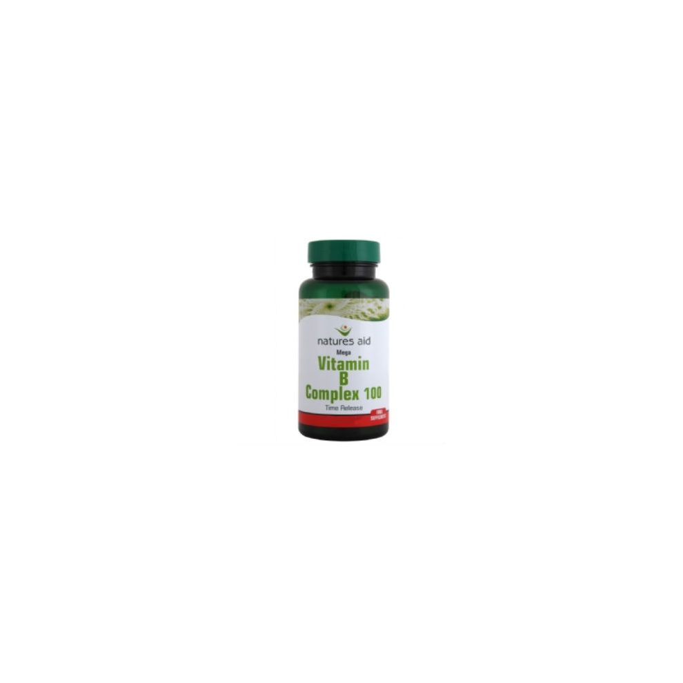 Natures Aid Mega Potency Vitamin B Complex 100Mg Time-Release, 60 Tablets