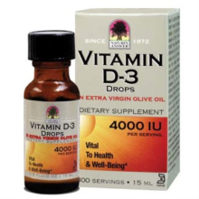 Nature's Answer, Vitamin D-3 Tropfen, in nativem Olivenöl extra, 100 mcg (4.000 IE), 0,5 fl oz (15 ml)