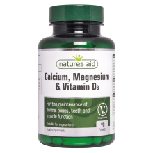 Natures Aid Calcium Magnesium + Vitamin D3 - 90 Tablets for Bone Health