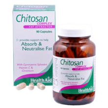 Healthaid Chitosan Complex - Fat Attractors, 90 Capsules with Chromium & Gymnema for Digestive Fat Binding