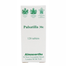 Ainsworths Pulsatilla 30c Single Counter Remedy 120 Tabs