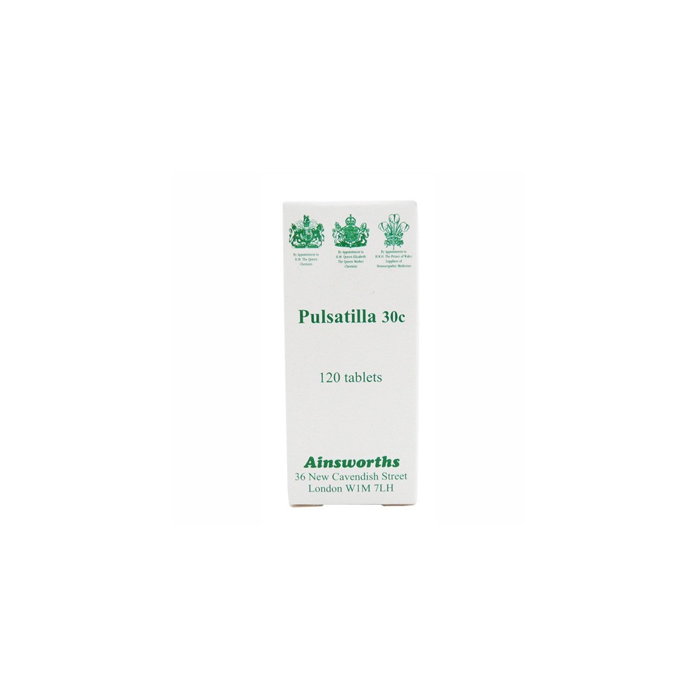 Ainsworths Pulsatilla 30c Single Counter Remedy 120 Tabs