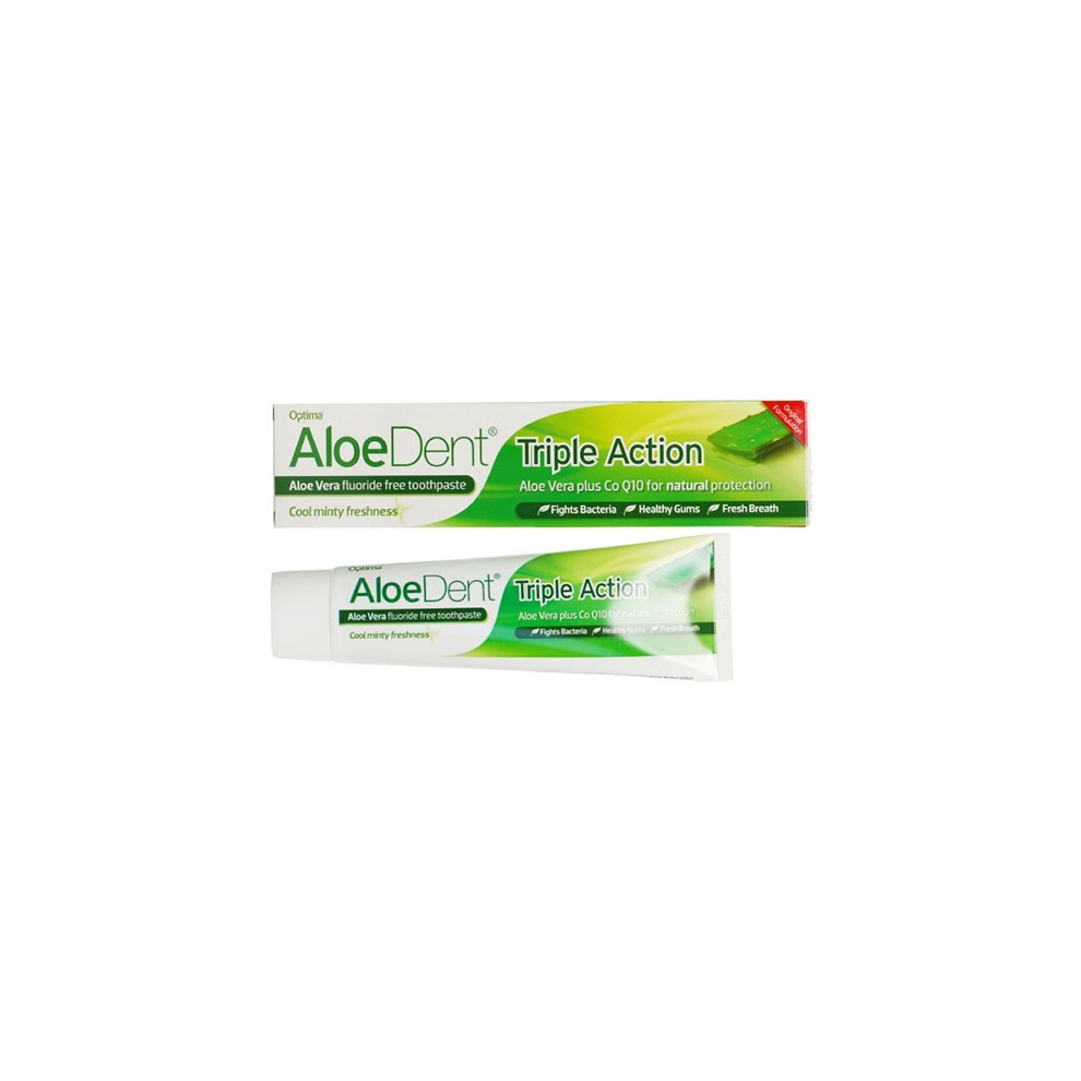 Aloe Dent Triple Action Original Aloe Vera Toothpaste + Co Q10 -Mint 100Ml