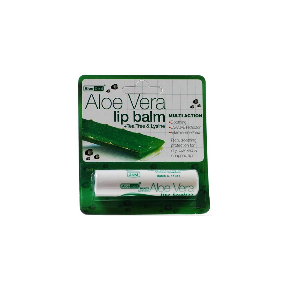 Aloe Dent Aloe Vera Lip Balm with Tea Tree & Lysine 4g