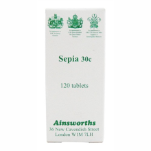 Ainsworths Sepia 30c Single Counter Remedy 120 Tabs
