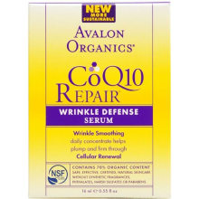 Avalon Organics Ansiktsserum, Rynkbehandling med CoQ10 & Nypon, 0.55 Oz