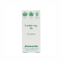 Ainsworths Carbo Veg 30c Single Counter Remedy 120 Tabs