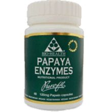 Bio-Health Papaya Enzymes 120mg Papain Capsules - 60 Count
