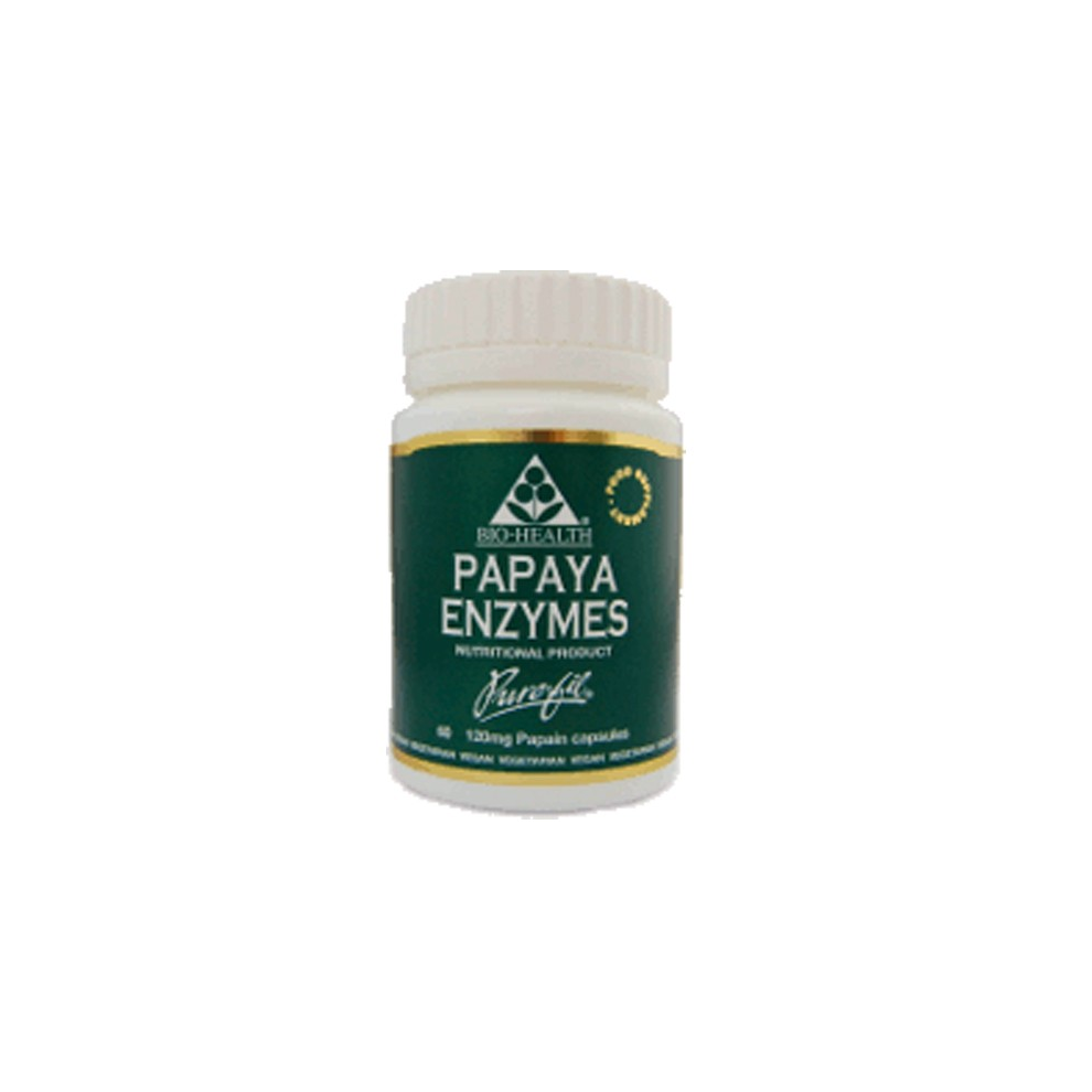 Bio Health Papaya Enzymes 60 Capsules