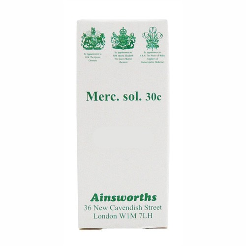 Ainsworths Merc Sol 30c Single Counter Remedy 120 Tabs