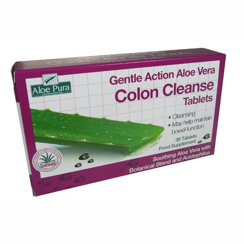 Aloe Pura Aloe Vera Gentle Action Colon Cleanse - 30 Tablets