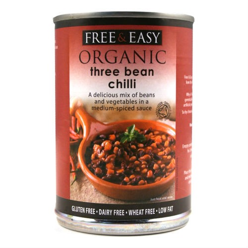 Free & Easy Organic Three Bean Chilli 400g