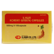 Ilhwa, Koreansk Ginseng Kapslar, 500 mg, 100 Kapslar