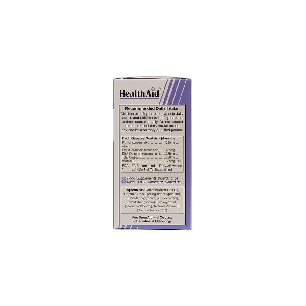 Health Aid Healthaid Omega 3 750Mg (Epa 425Mg Dha 325Mg) Capsules 30'S