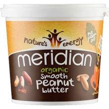 Meridian Meridian Organic Peanut Butter Smooth 100% Nuts 1kg