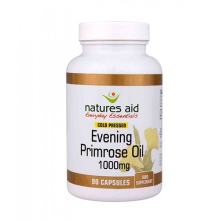 Natures Aid Evening Primrose Oil 1000mg, 180 Capsules – Premium GLA Omega-6 Supplement