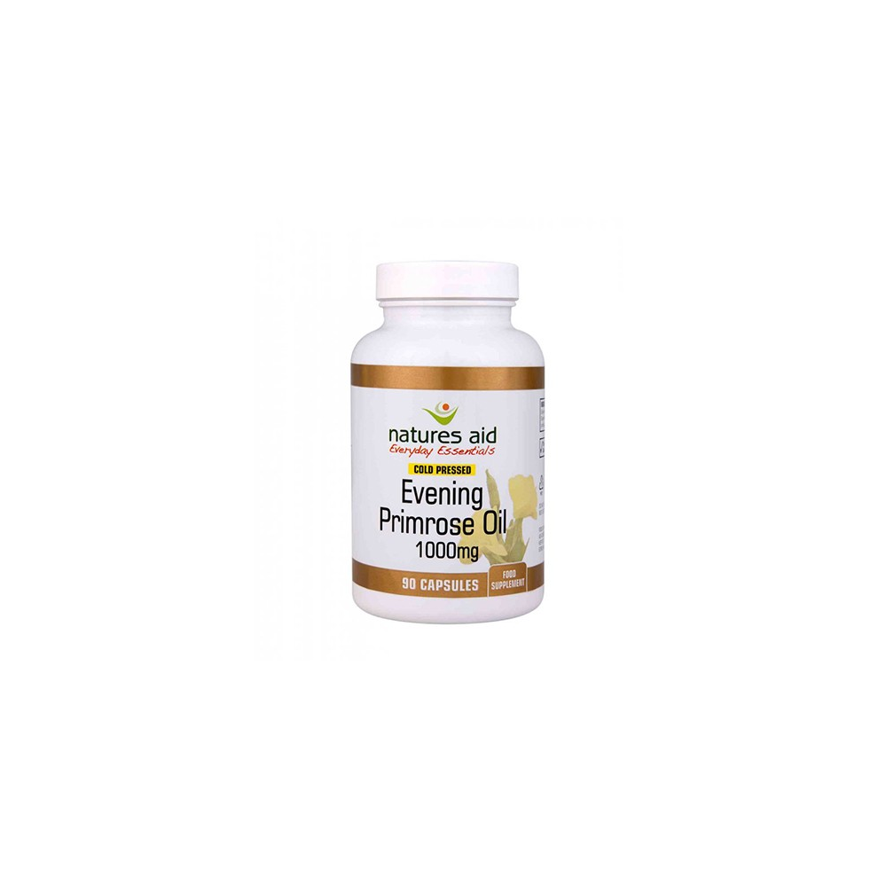 Natures Aid Evening Primrose Oil 1000Mg, 180 Capsules – Premium Gla Omega-6 Supplement