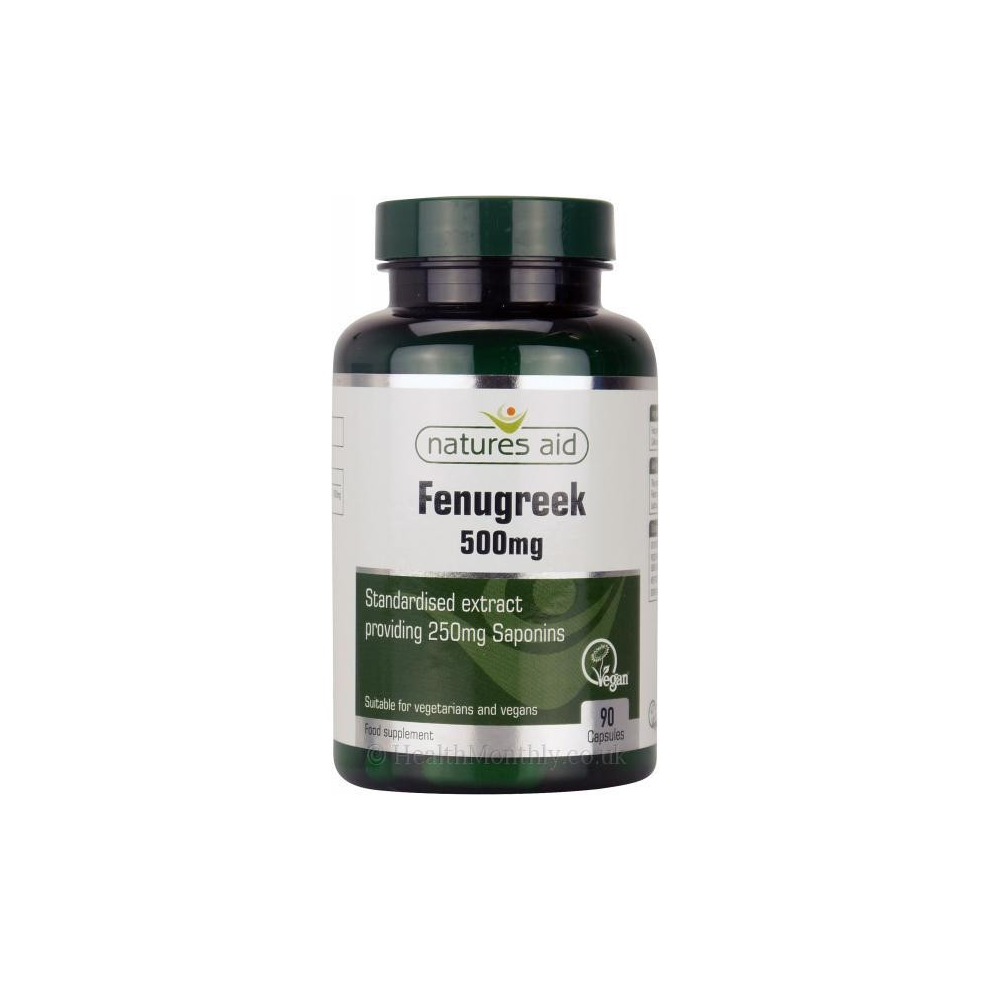 Natures Aid Fenugreek 500mg 90 Caps