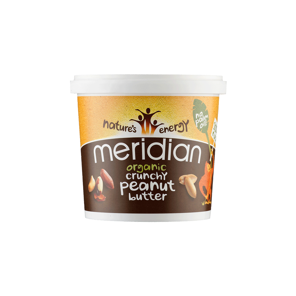 Meridian Organic Crunchy Peanut Butter - No Added Sugar And Salt - 1000G Brown