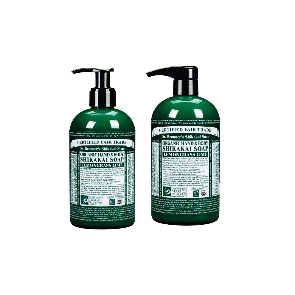 Dr Bronner Org Shikakai Lemongrass Hand Soap 355ml