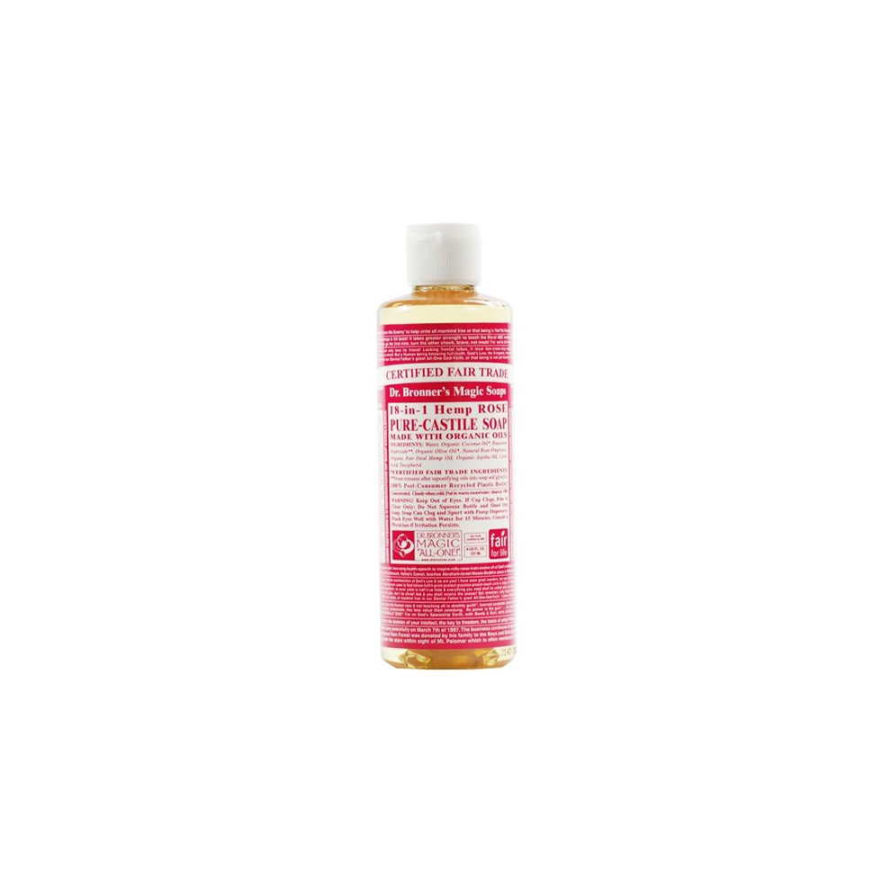 Dr Bronner Org Rose Cast Liq Soap 237ml