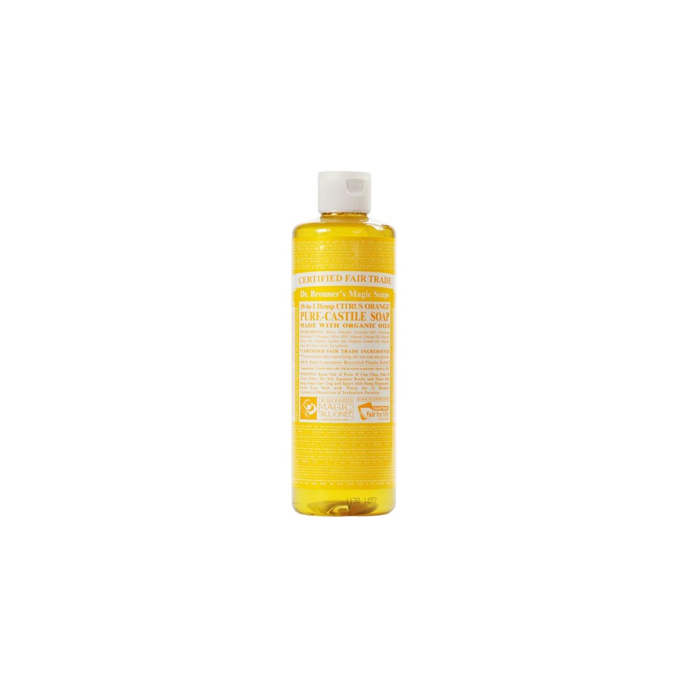 Dr Bronner Org Citrus Orange Pure Castille Liquid Soap 473ml