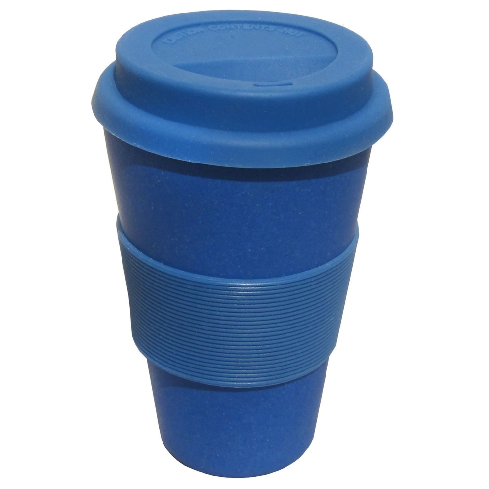 Ecoffee Cup Deep Blue with Blue Silicone 14oz