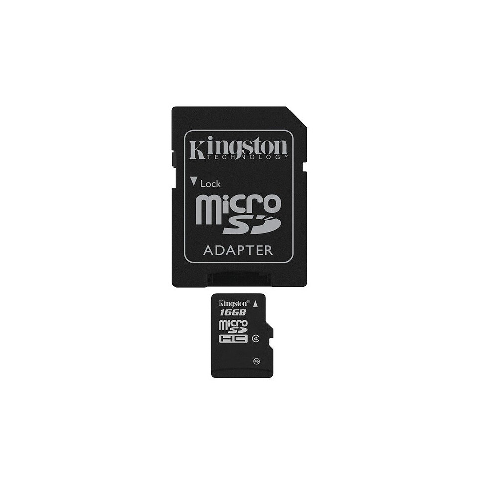 Kingston 16GB microSDHC Class 4 Memory Card SDC4/16GB - High-Capacity Mobile Storage for Phones & Tablets