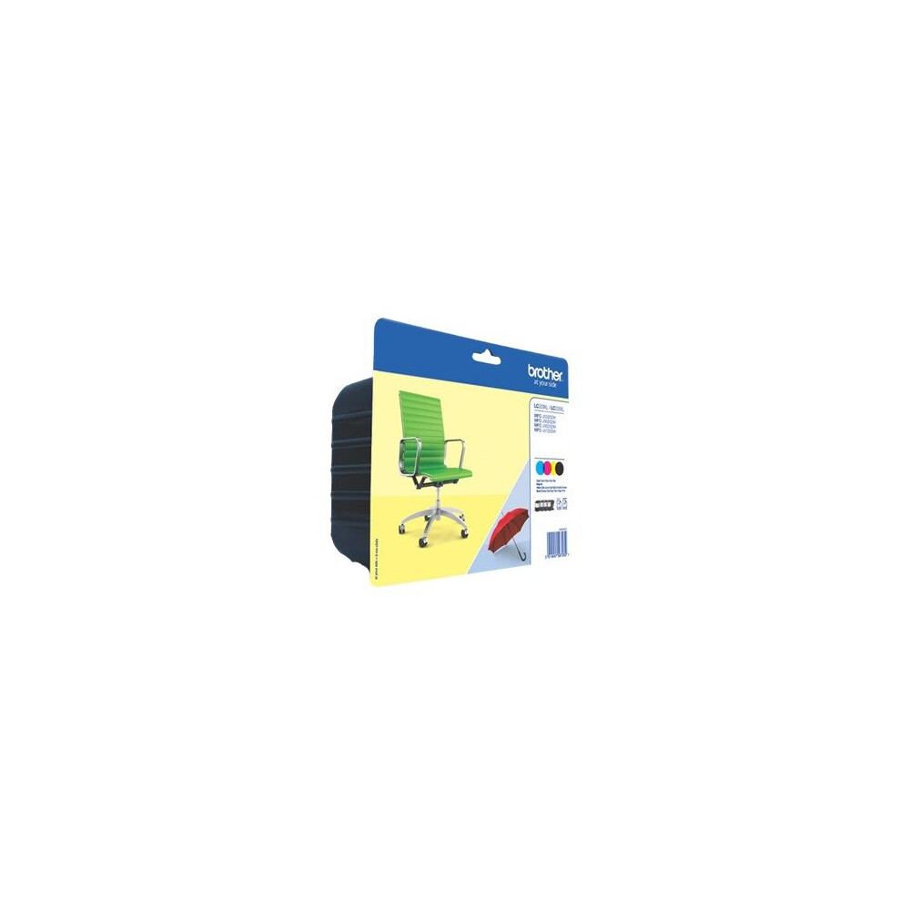 Brother Lc-229xlvalbp Black,cyan,magenta,yellow Ink Cartridge
