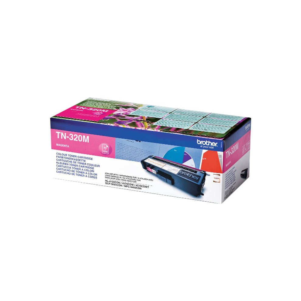 Brother Tn-320M Cartridge 1500Pages Magenta Laser Toner & Cartridge Pink