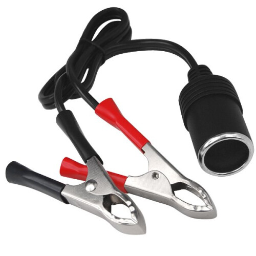 Trixes 12v Car Clip-On Cigarette Lighter Socket Battery Adapter