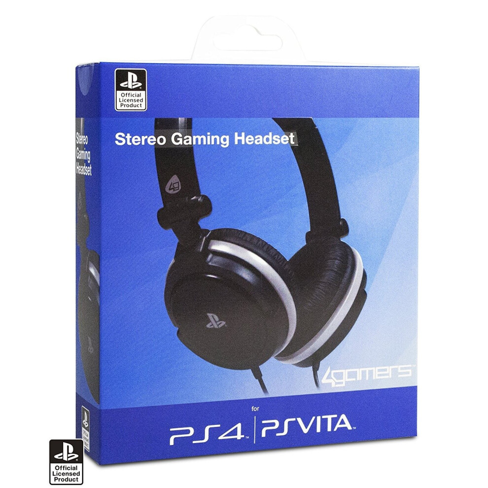 4Gamers Stereo Gaming Headset For Playstation 4 Ps4 Black 5055269704096