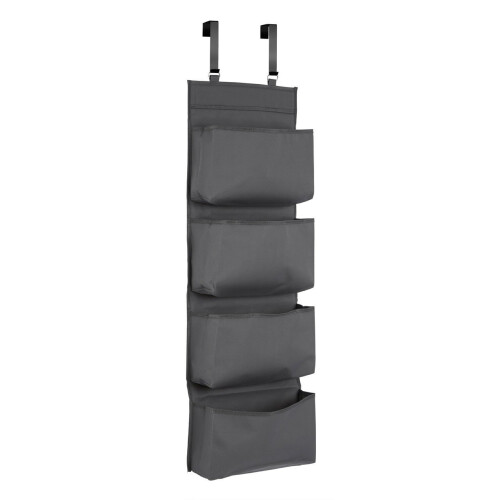 Premier Housewares Grey Over Door Organiser | Hanging Door Storage Bag