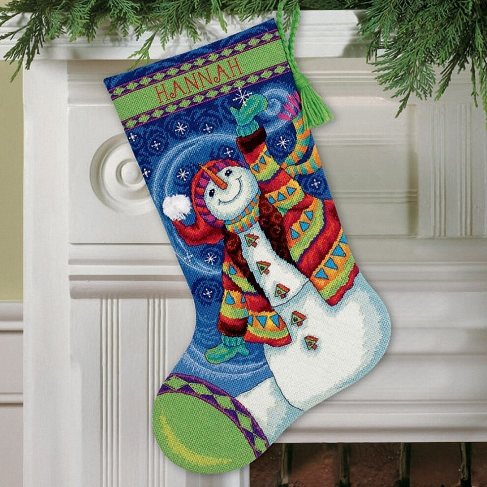 D71-09143 - Dimensions Needlepoint Kit - Stocking: Happy Snowman