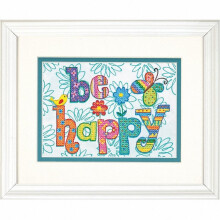 D70-65115 - Dimensions Stamped X Stitch - Be Happy