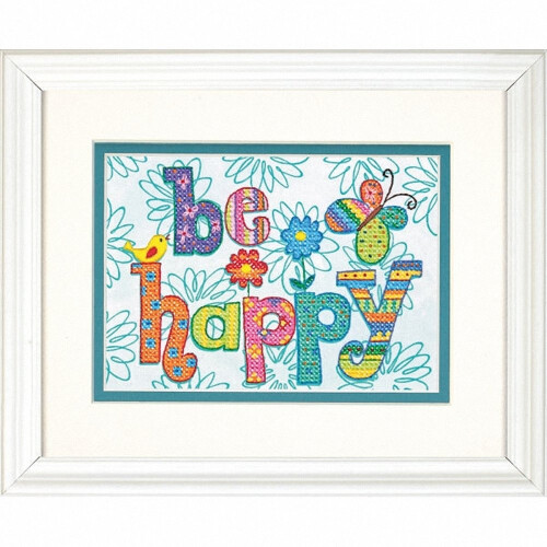 D70-65115 - Dimensions Stamped X Stitch - Be Happy