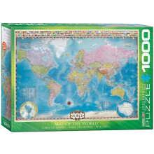 Eg60000557 - Eurographics Puzzle 1000 Pc - Map of the World
