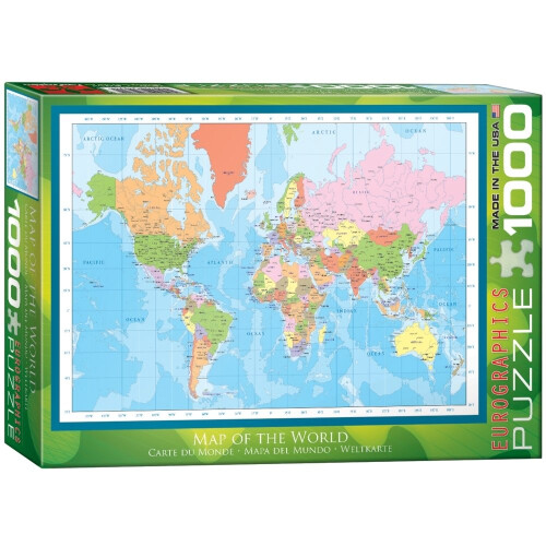 Eg60001271 - Eurographics Puzzle 1000 Pc - Map of the World